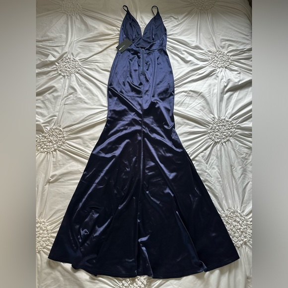 Stunning Blue Cocktail Maxi Dress - Picture 2 of 6